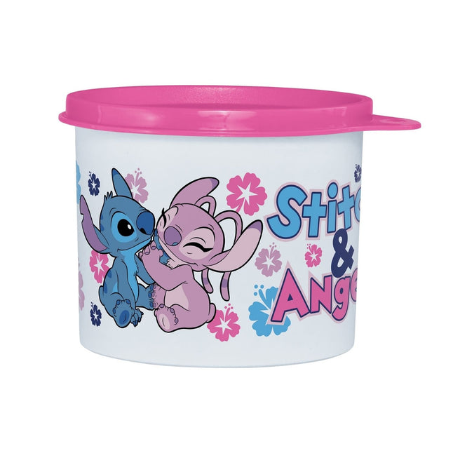 Tupper Redondinha 500ml Stitch & Angel
