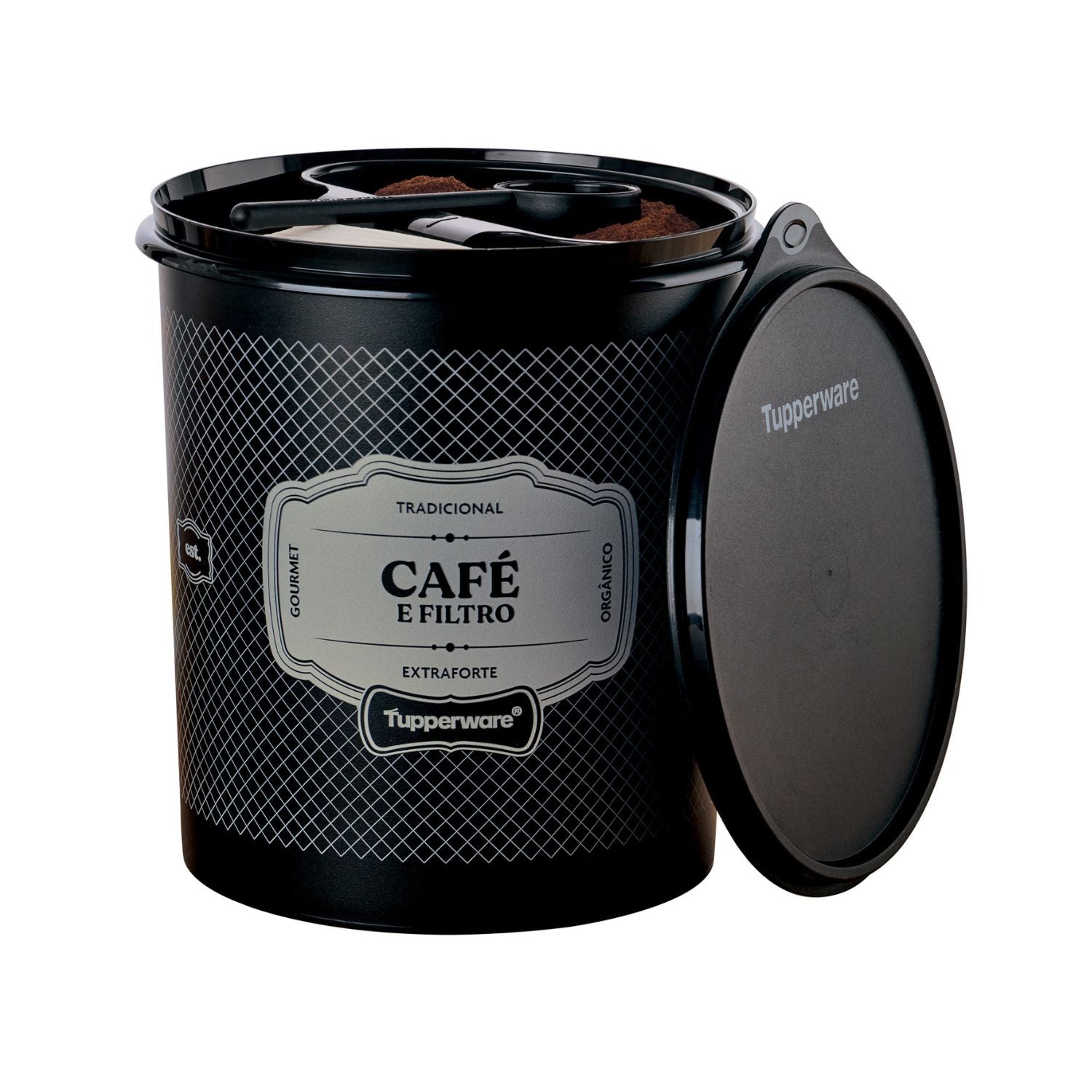 Tupper Caixa Café e Filtro 500g e 30 Filtros Essences