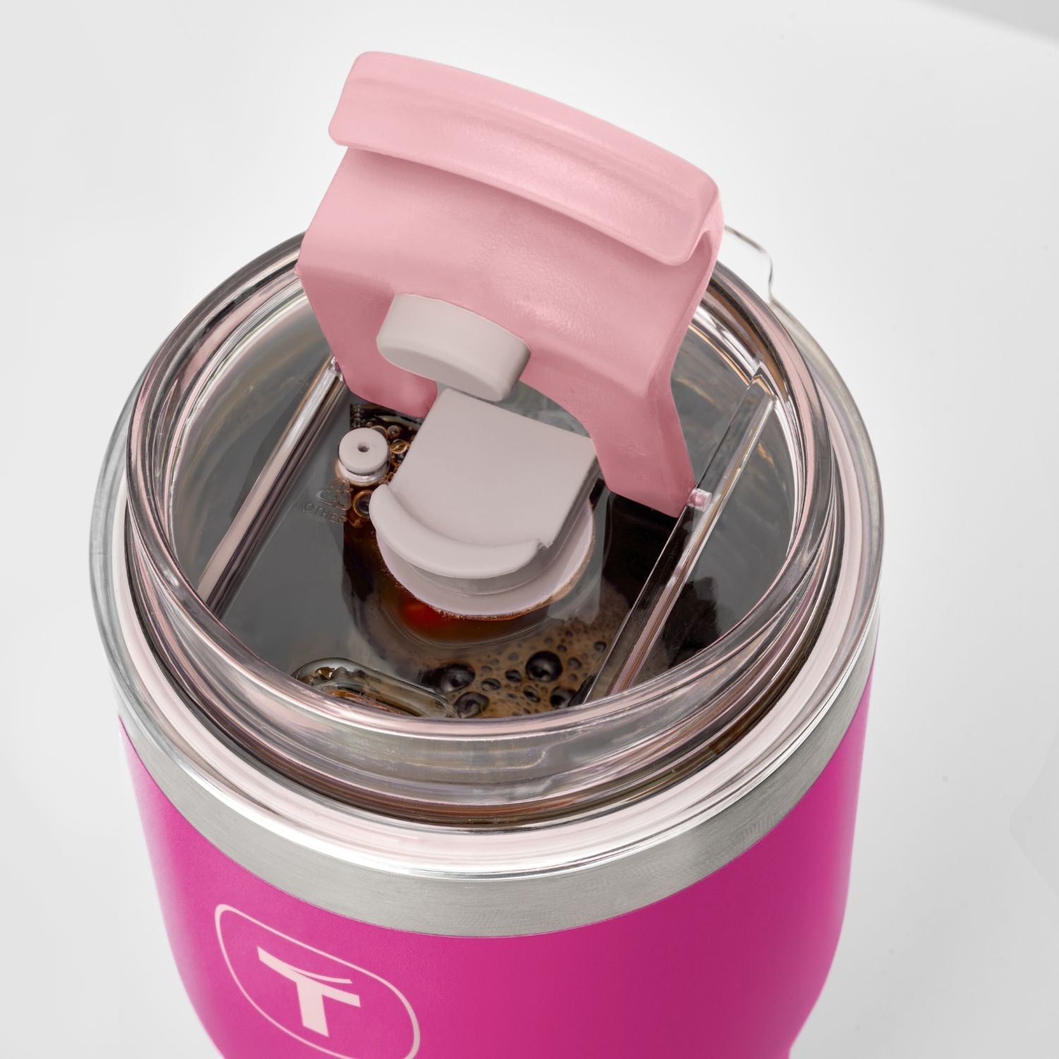 Copo Térmico Big T Com Canudo 630ml Rosa