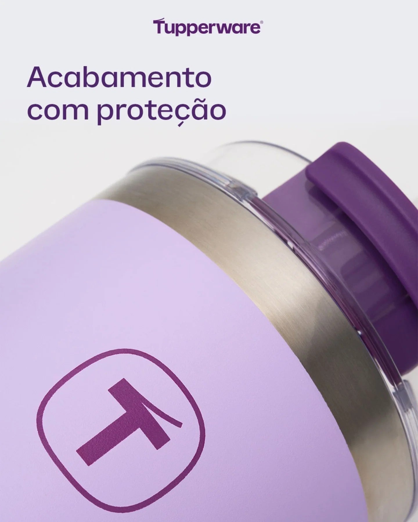 Copo Térmico Big T Com Canudo 630ml Lilás
