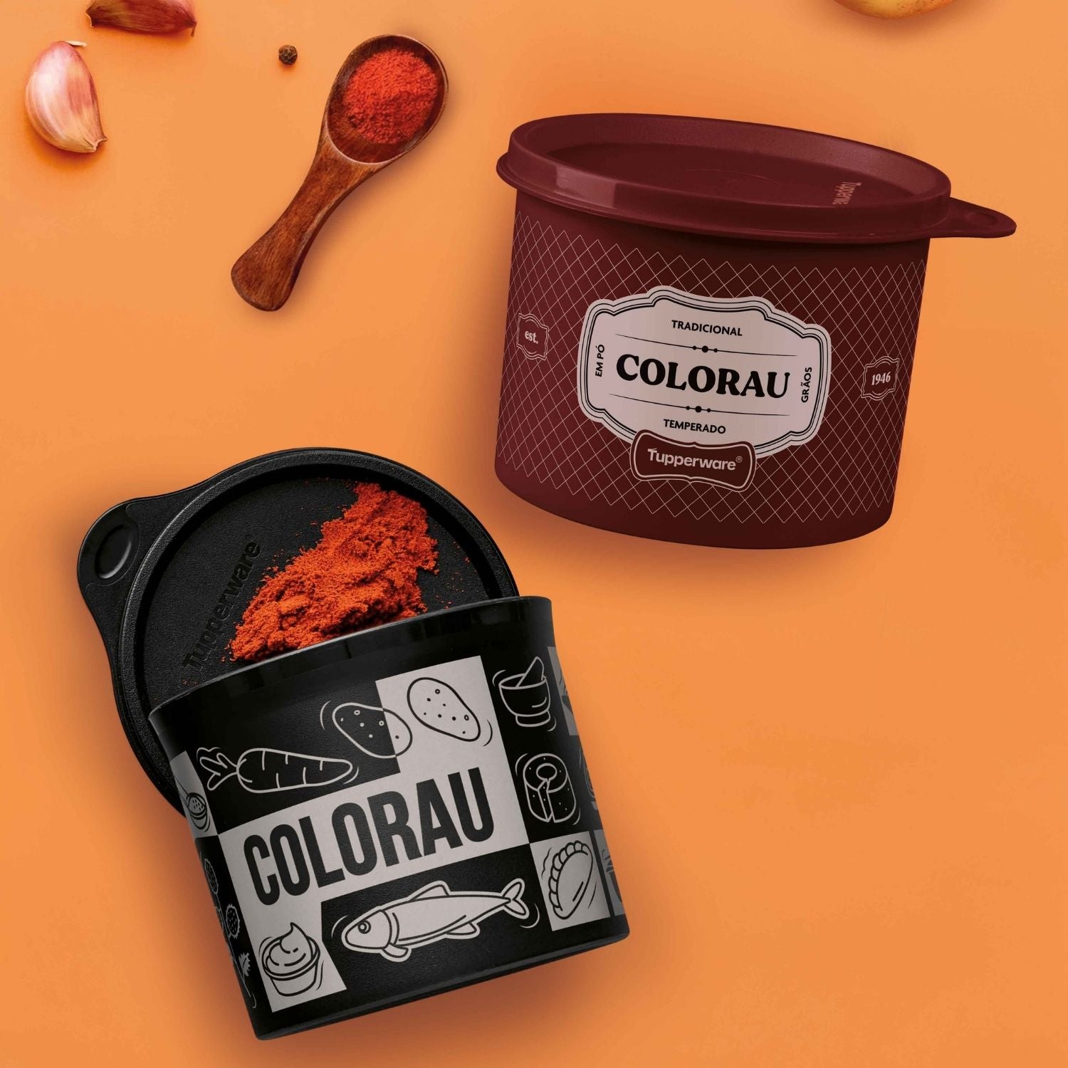 Tupper Redondinha Colorau 350g Pop Box