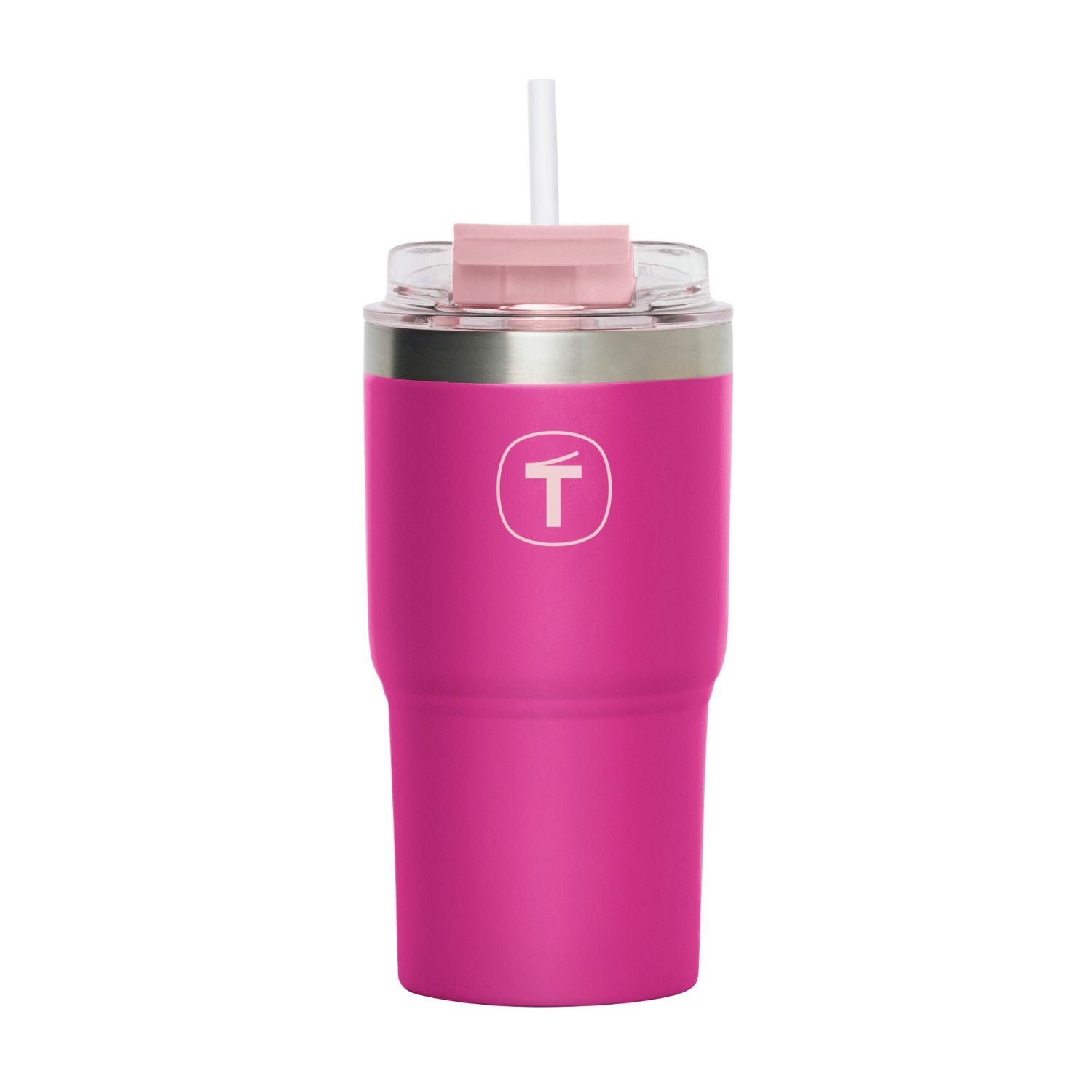 Copo Térmico Big T Com Canudo 630ml Rosa