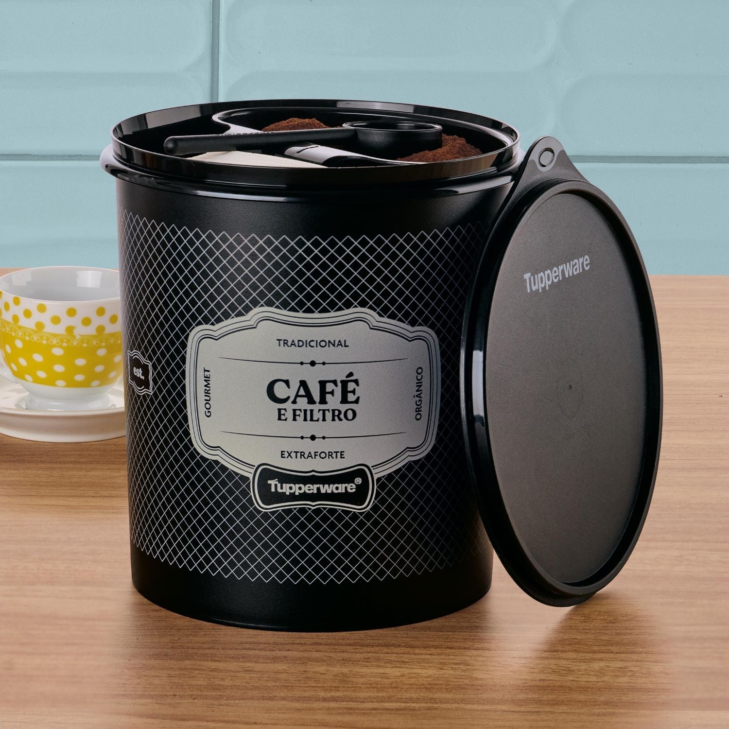 Tupper Caixa Café e Filtro 500g e 30 Filtros Essences