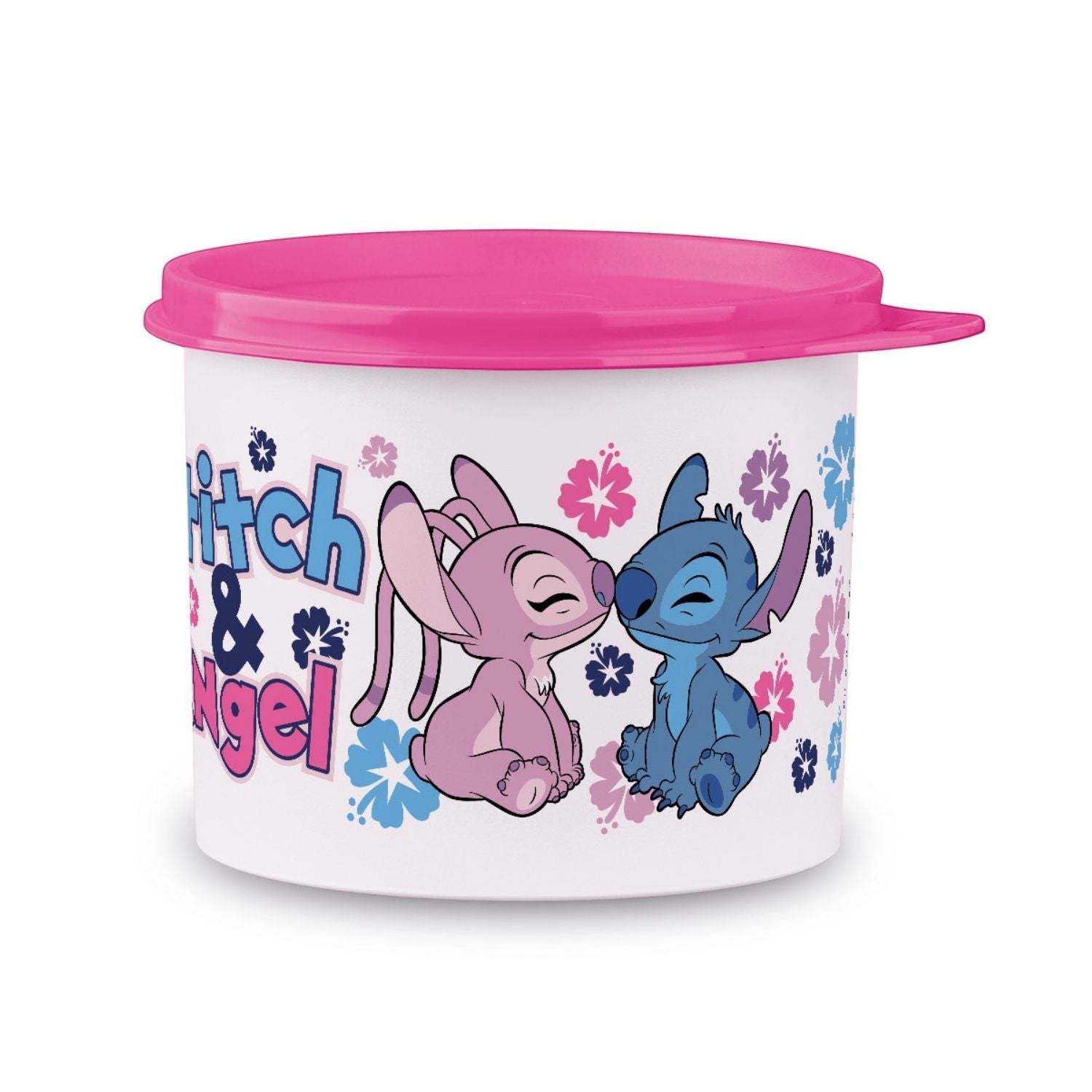 Tupper Redondinha 500ml Stitch & Angel
