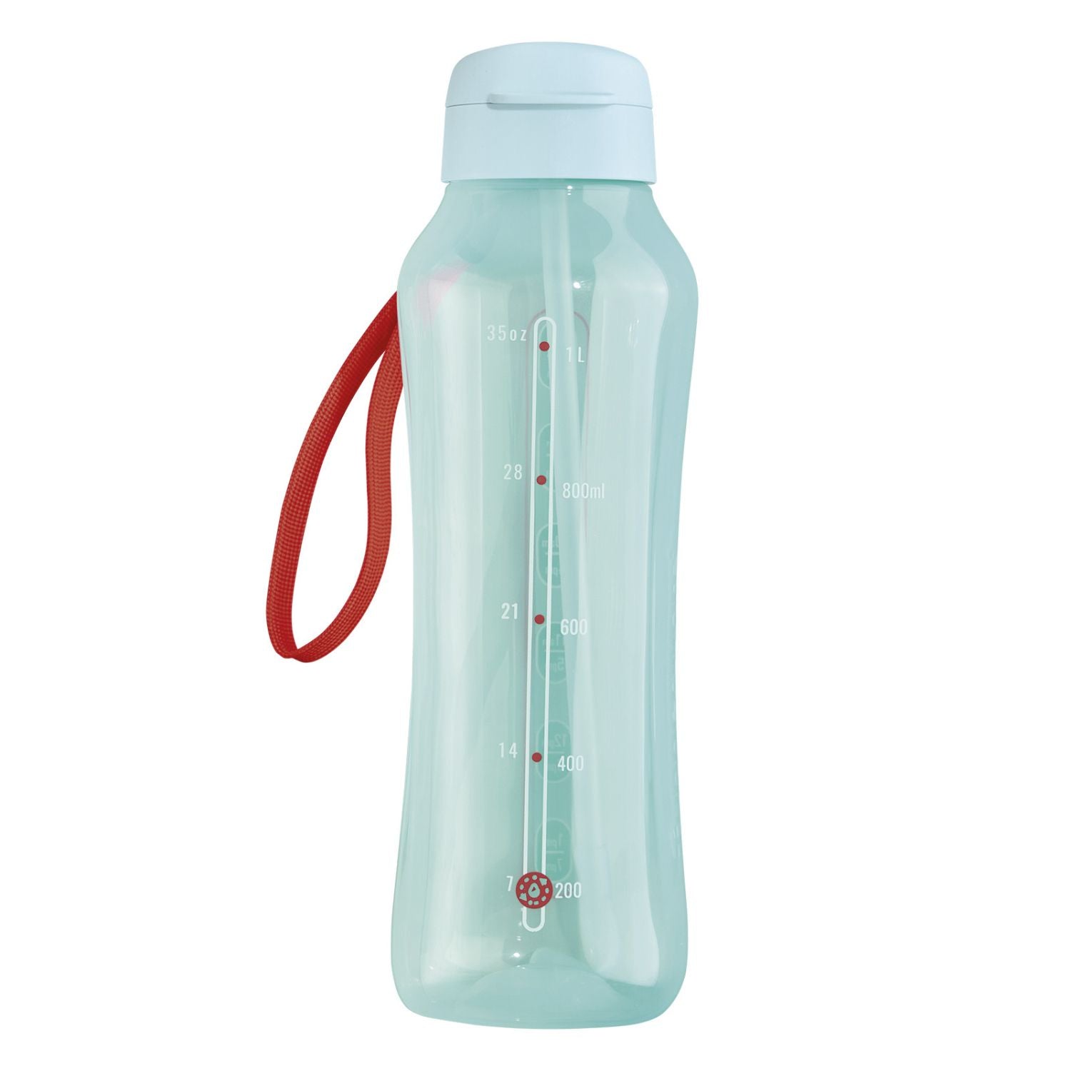 Garrafa de Água Tupperware Aquavibe com Canudo Flexível 1,2L Azul Claro ...