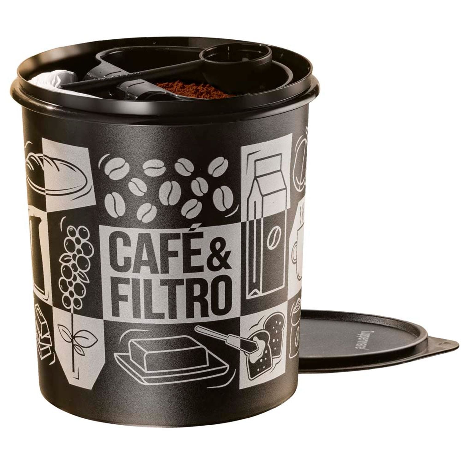 Pote p/ alimentos Tupper Caixa Café e Filtro Tupperware Pop Box