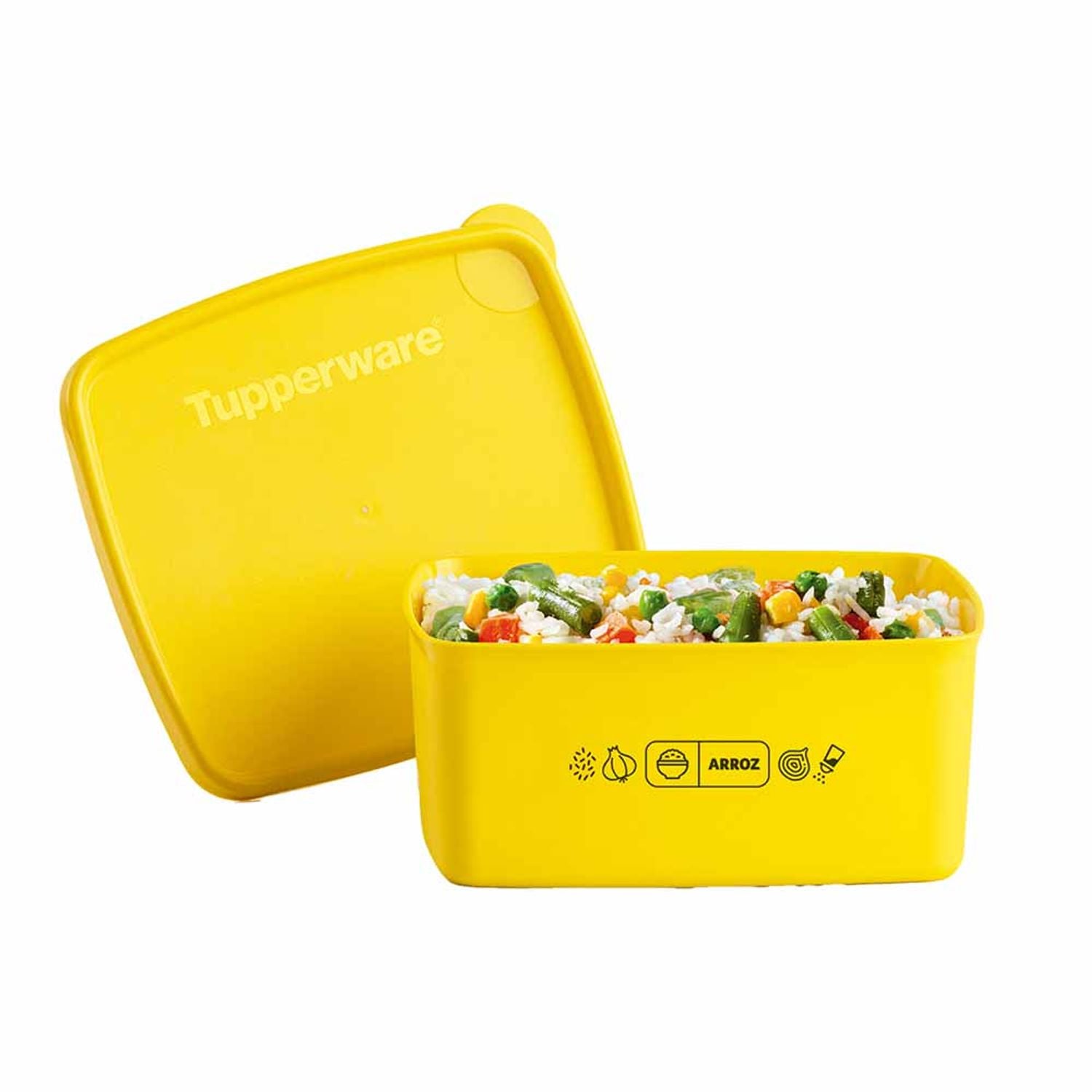 Pote Hermético Jeitosinho Mix Arroz Tupperware 400ml Amarelo