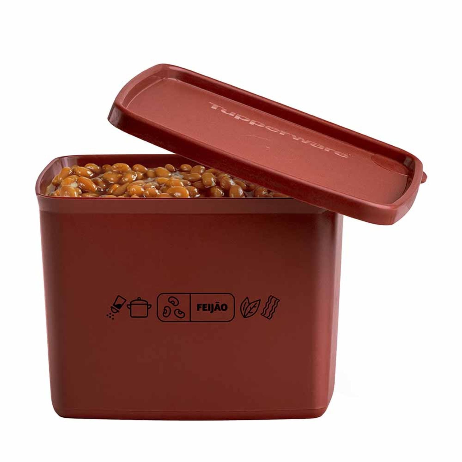 Pote Hermético Jeitoso Mix Feijão Tupperware 800ml Marrom