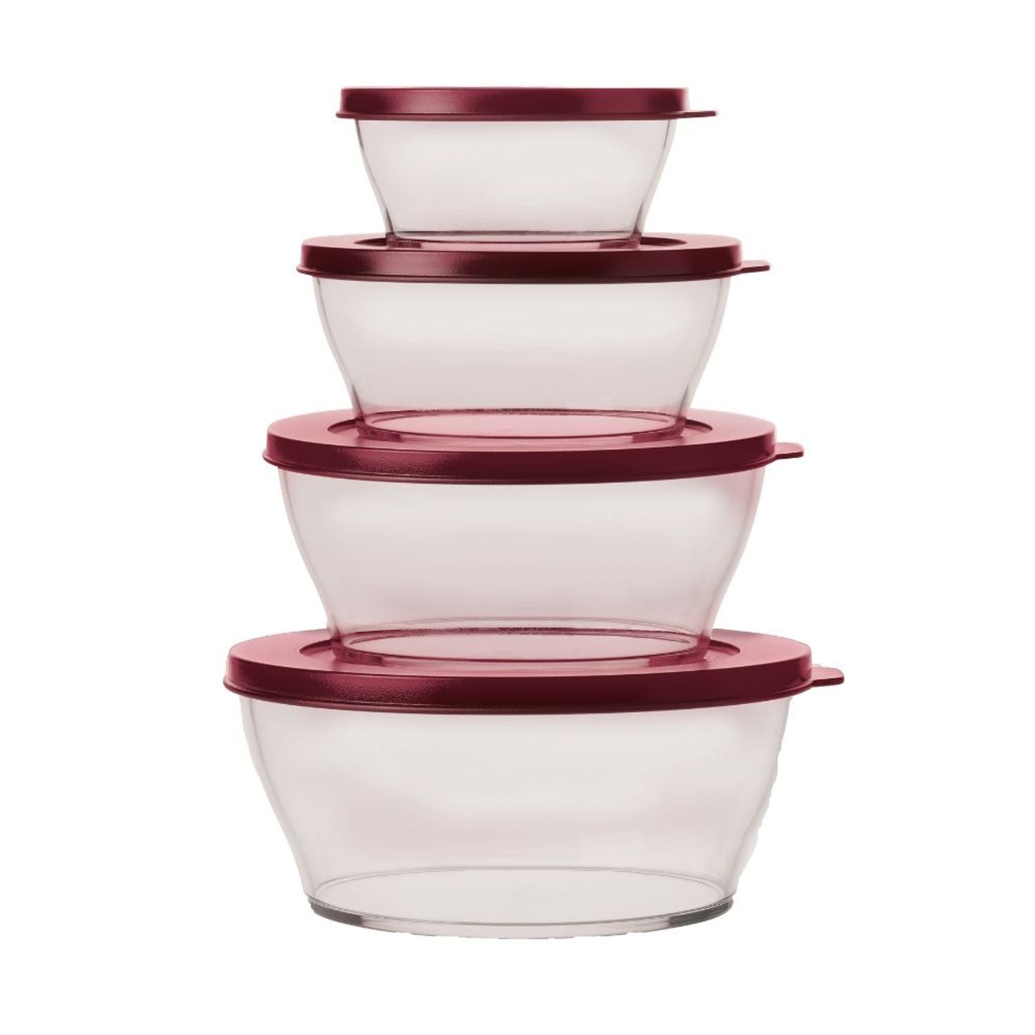 Tigela Clear Tupperware 4L Merlot