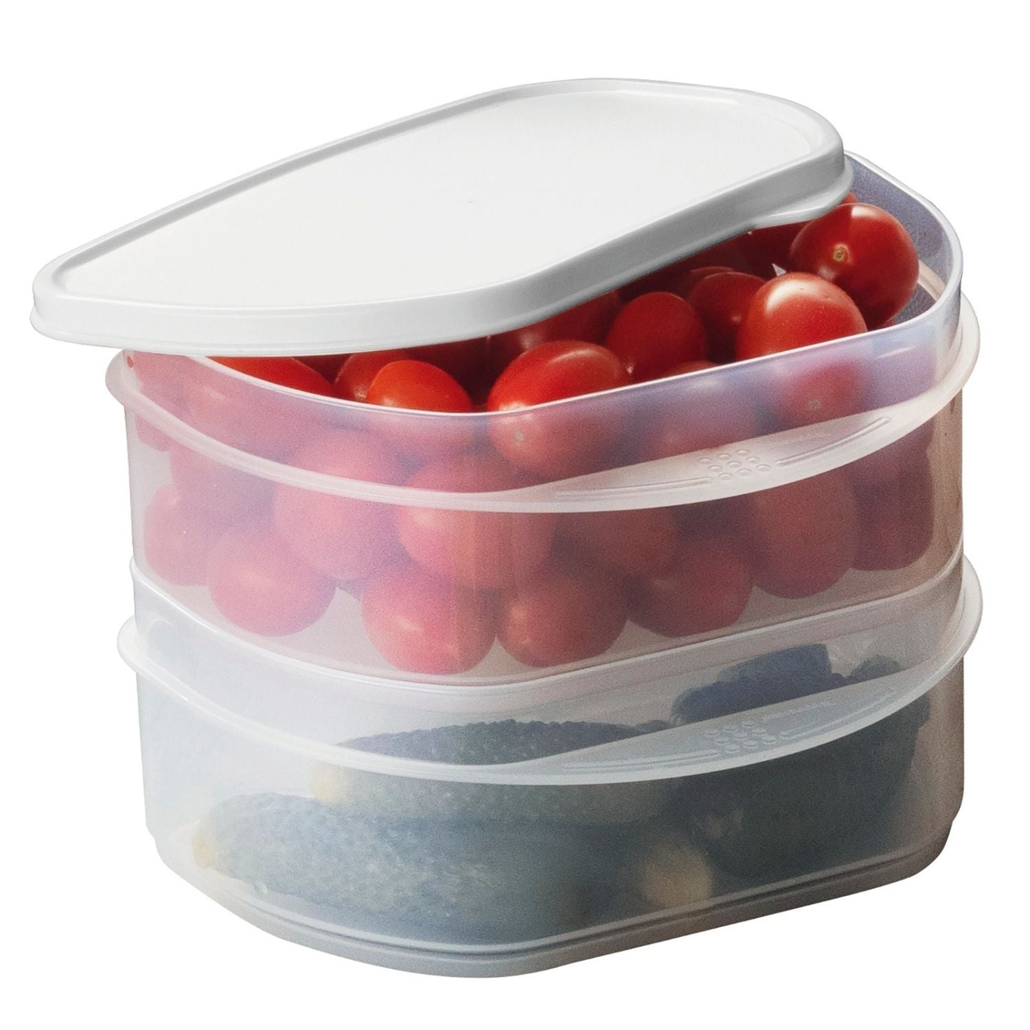 Pote Mini Empilhável com Encaixe Tupperware Branco (com duas bases)