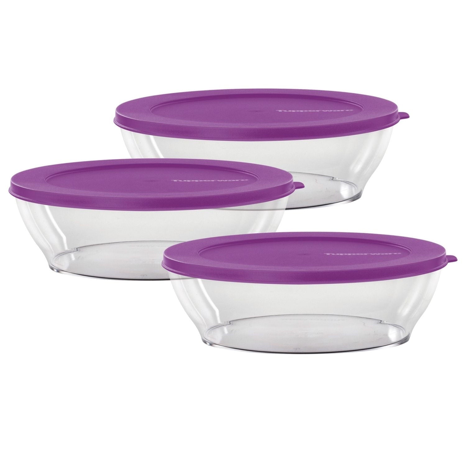 Conjunto Tigela Clear Tupperware 750ml - 3 Peças