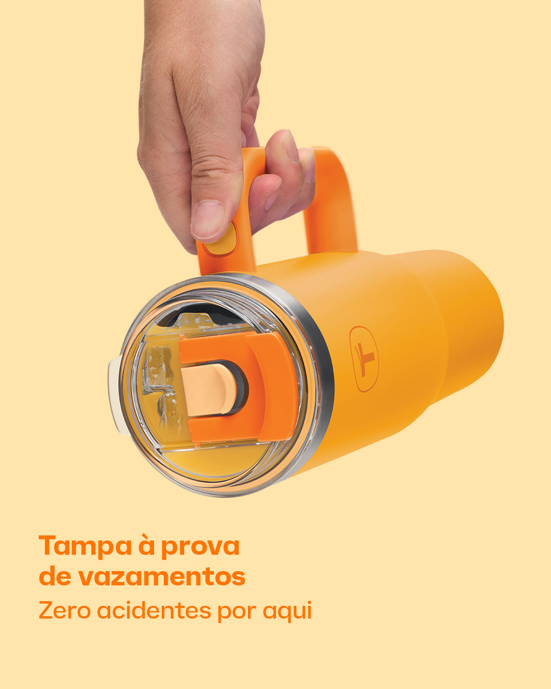 Copo Térmico Big T Com Canudo 1,1L Damasco