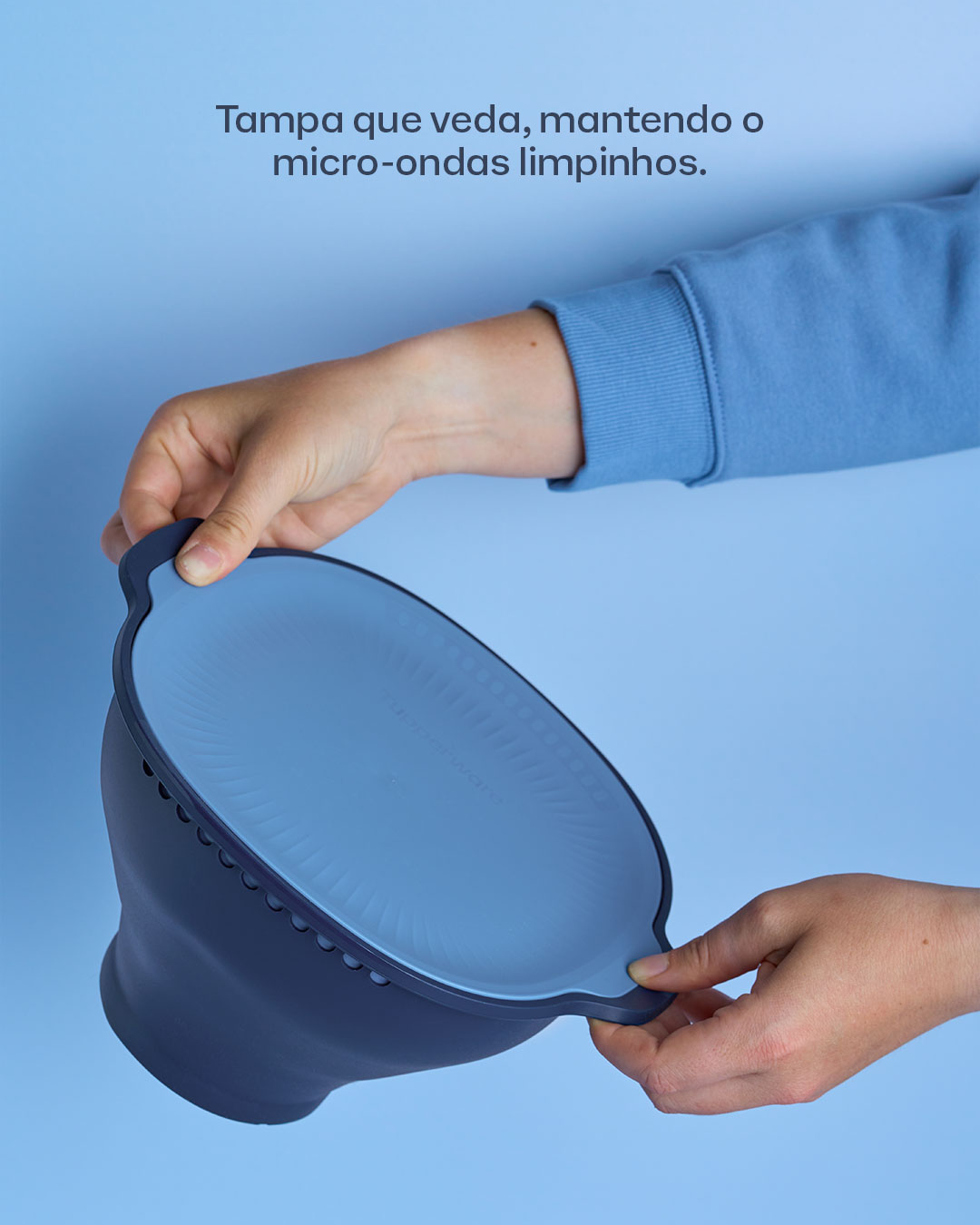 Pipoqueira de Silicone para Micro-Ondas Wow Pop Azul