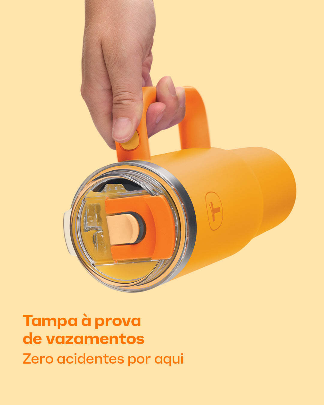 Copo Térmico Big T Com Canudo 1,1L Damasco